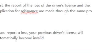 운전면허증 분실신고